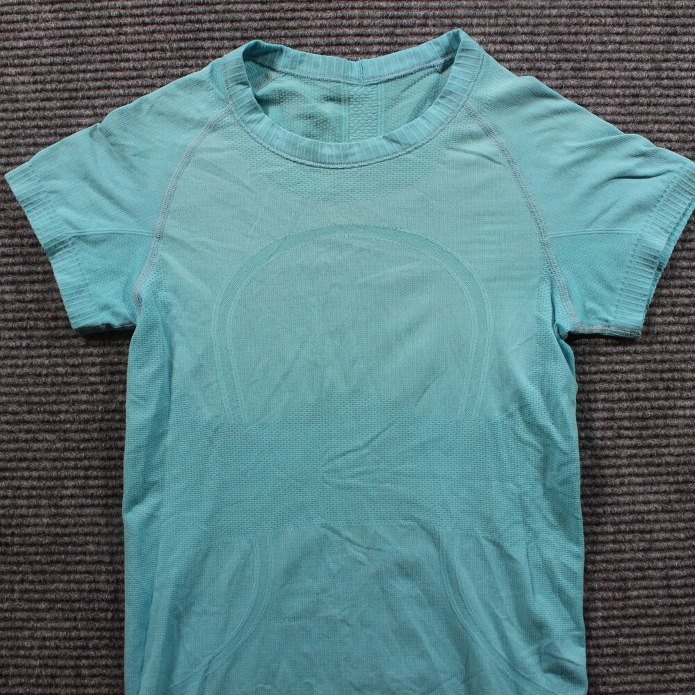 Lululemon Run Swiftly Tech Tee Women's 4 Teal Sho… - image 4